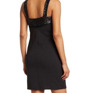 Sequin tank black dress
